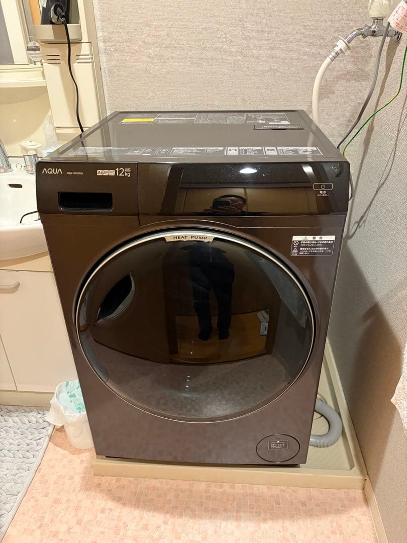 早いもの勝ち！2025年11月購入新同品　AQUA ドラム式洗濯機 12kg