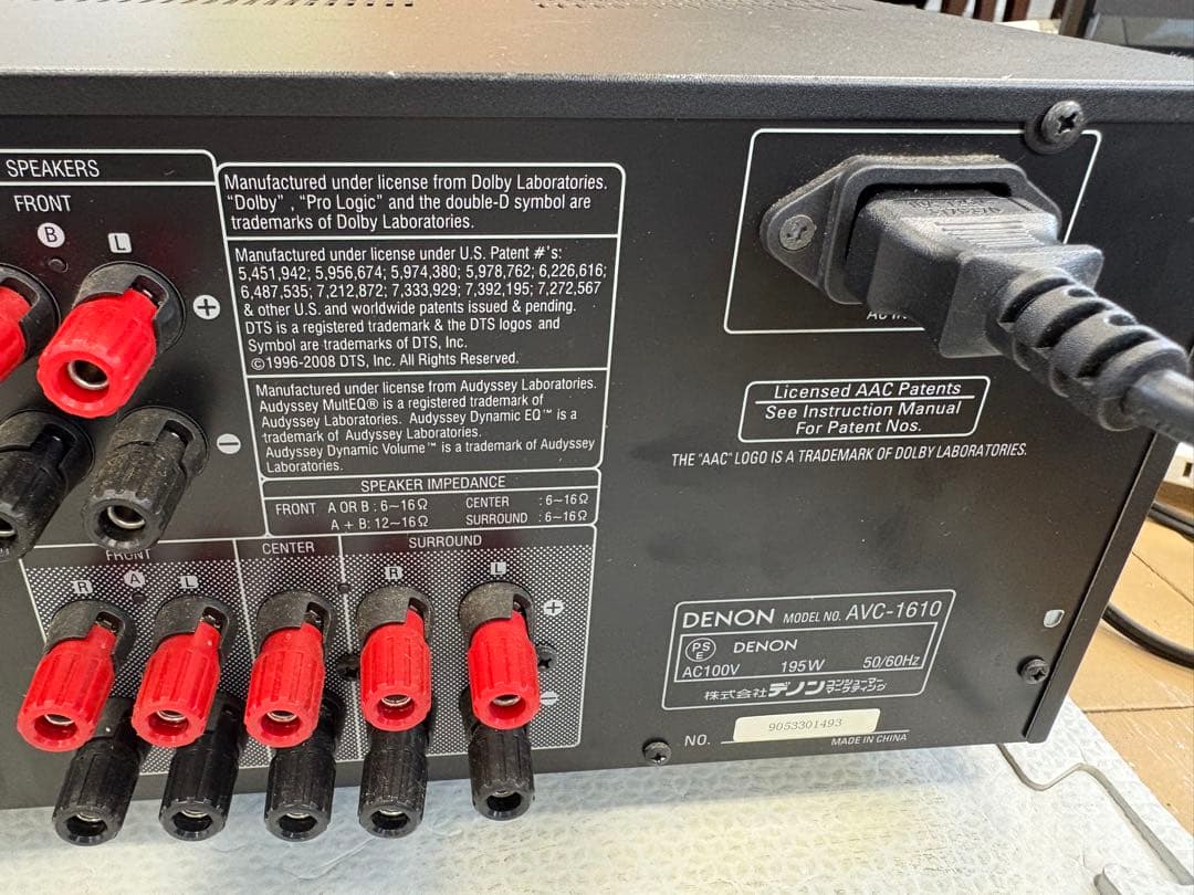 DENON AVアンプ AVC1610