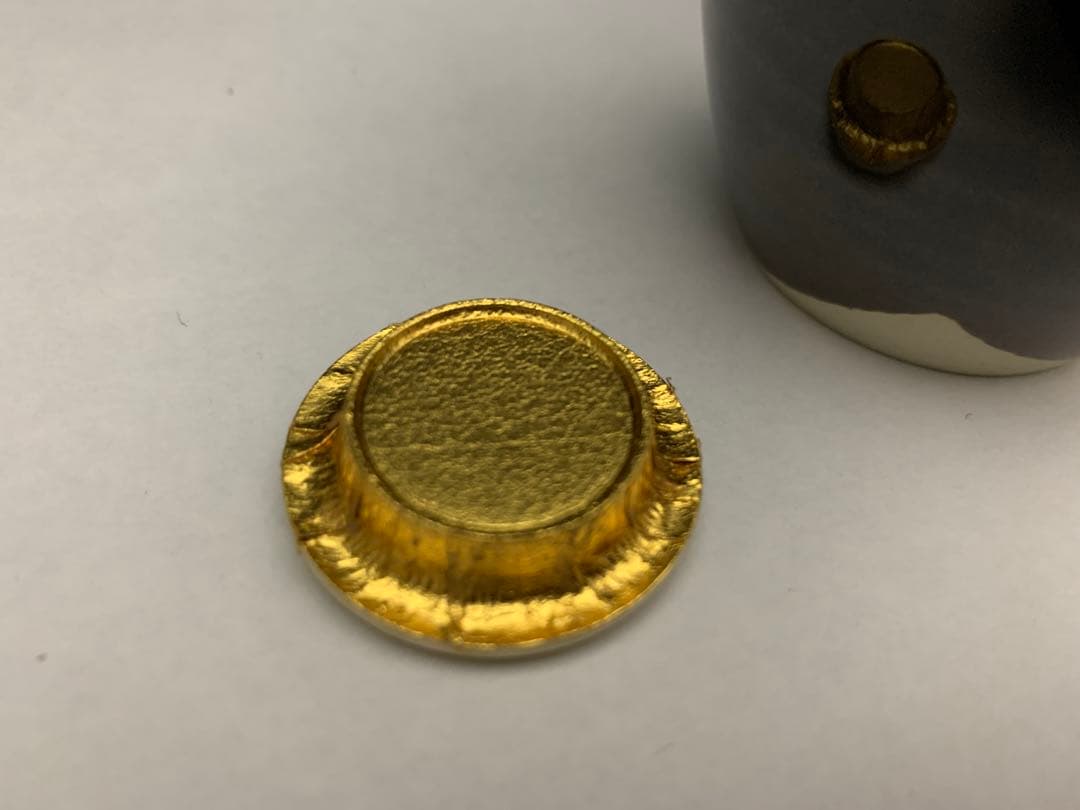 肩衝茶入　桶谷定一(作)　牙　蓋　仕覆　共箱　茶道具