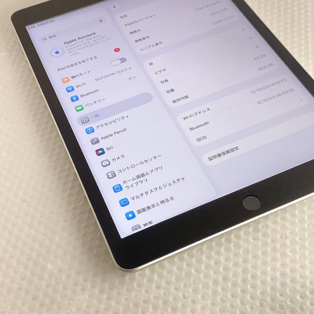 iPad 第9世代 64GB Wi-Fi 本体 純正バッテリー最大容量100%
