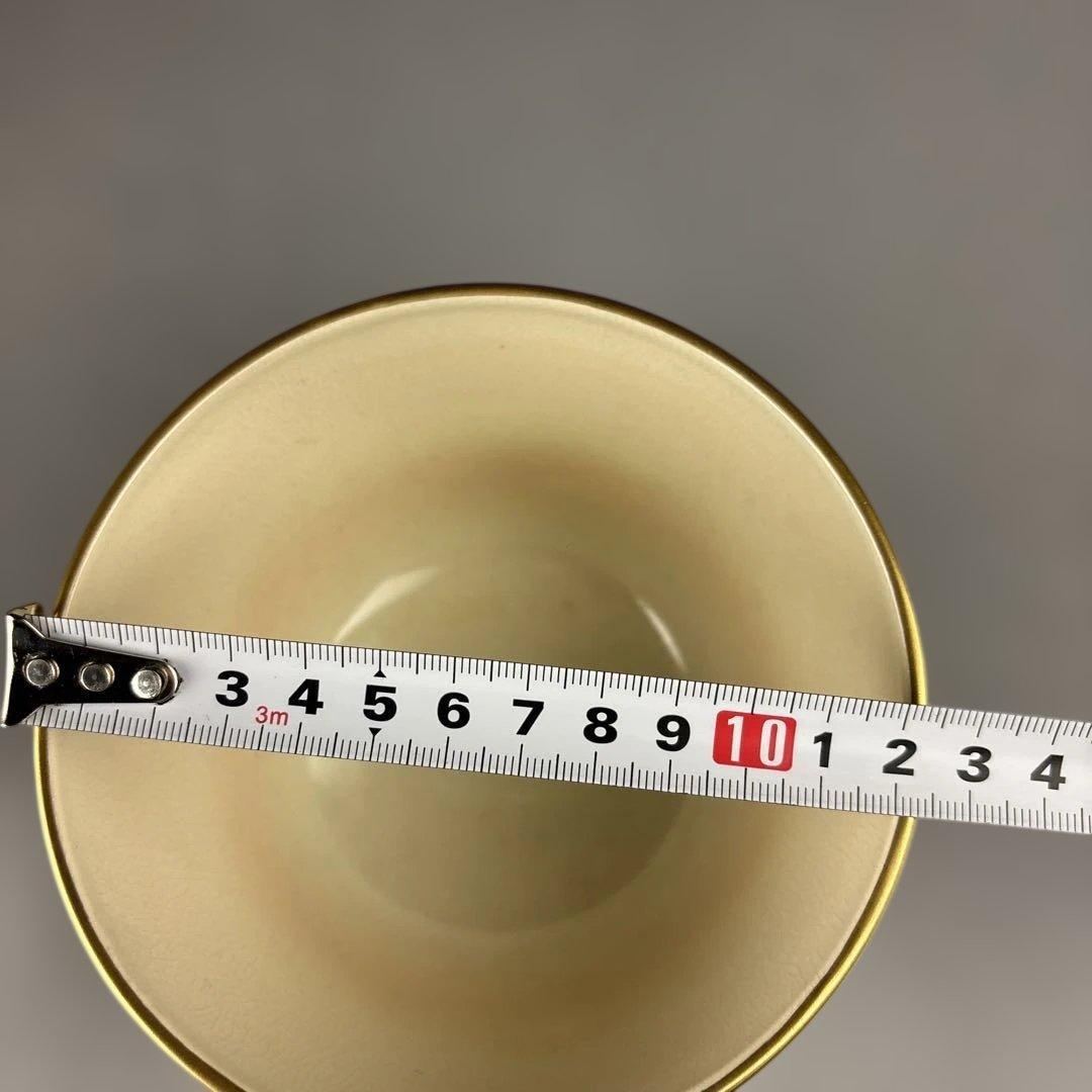 山岡昇造　黒掛丸紋　茶碗　抹茶碗　共箱