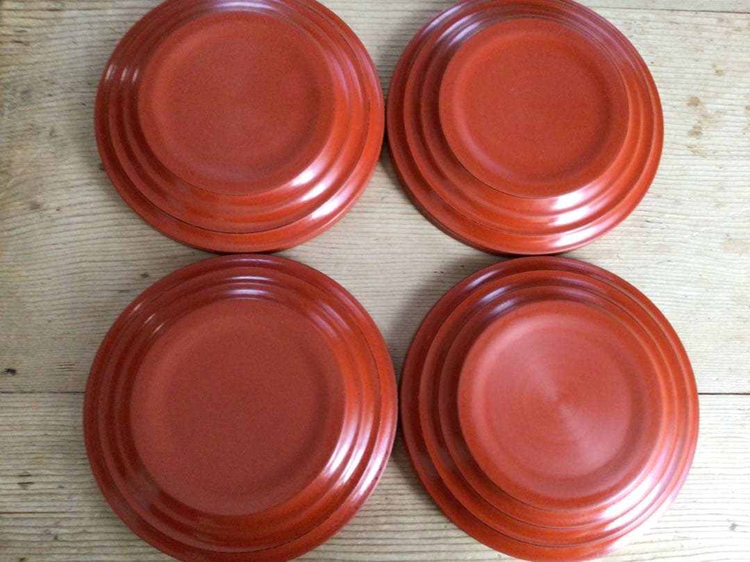 ⭕️⭕️【新品未使用品】越前塗 茶托 漆器 平皿4枚⭕️⭕️