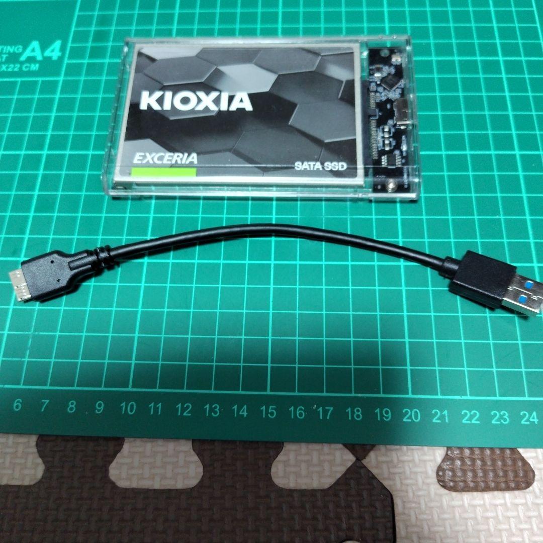 KIOXIA EXCERIA 480GB SATA SSD　外付けケース付