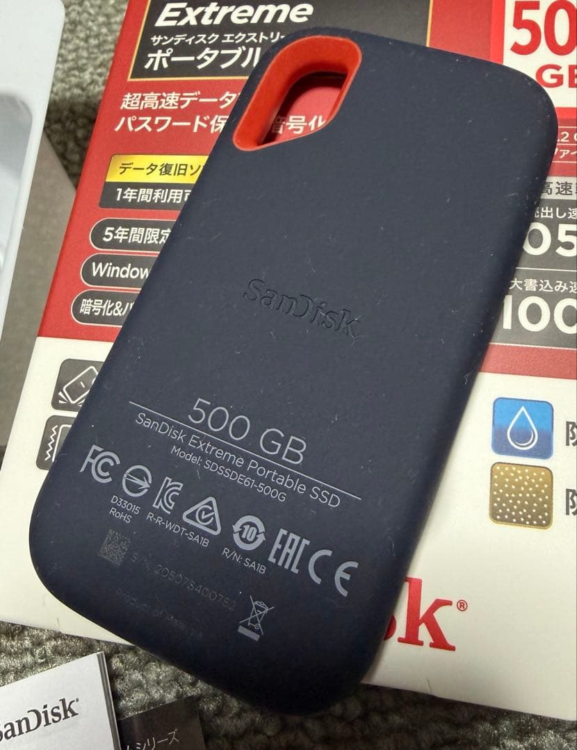詩*野様 SanDisk Extreme Portable SSD 500GB