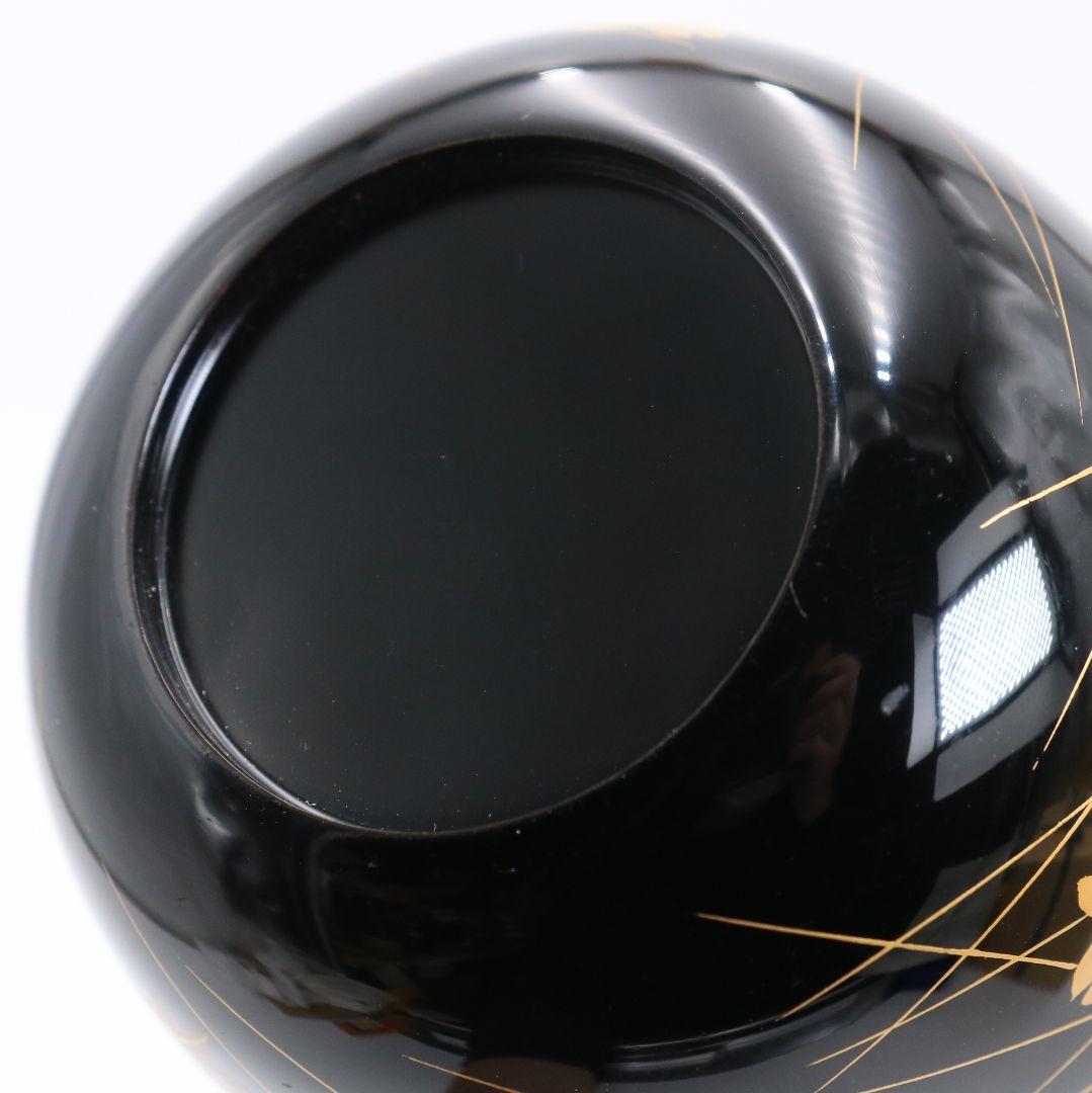 林勝作 黒塗 春秋吹寄せ蒔絵 大棗 薄茶器 茶道具 共箱　V1058