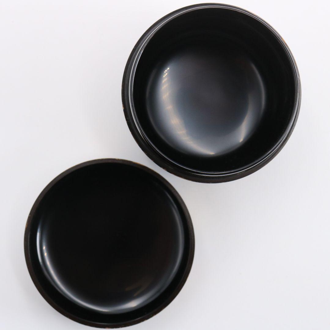 林勝作 黒塗 春秋吹寄せ蒔絵 大棗 薄茶器 茶道具 共箱　V1058
