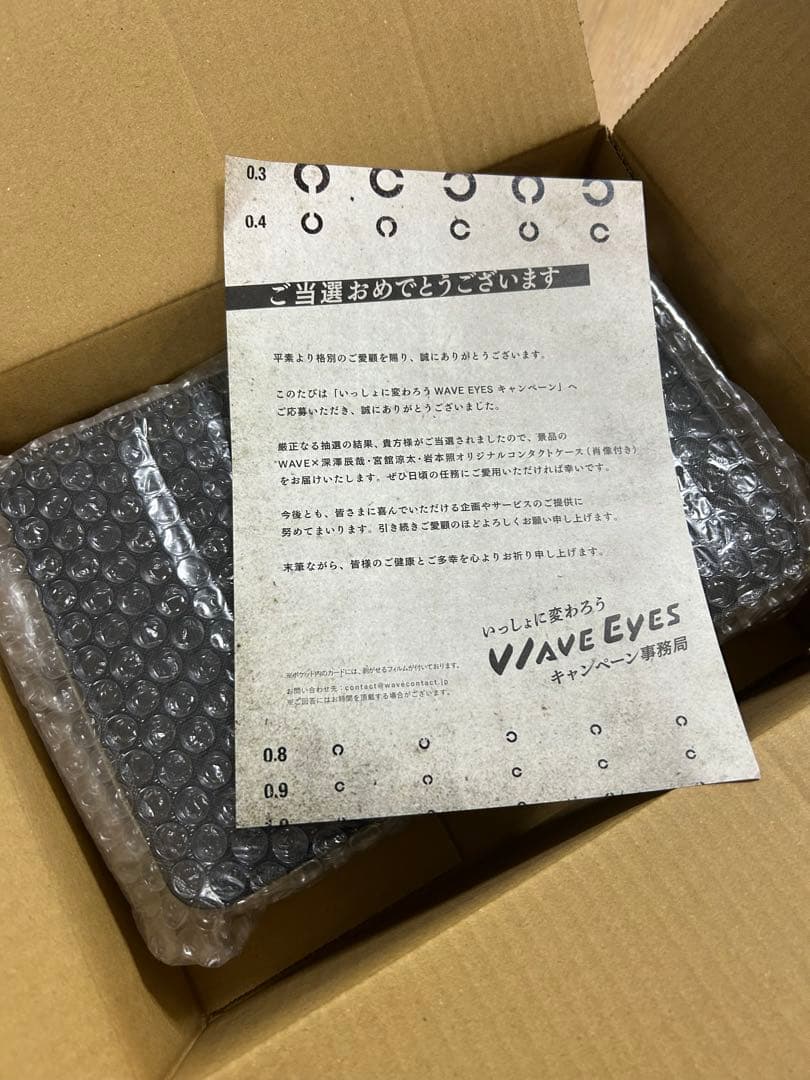 WAVE EYES キャンペーン A賞 オリジナルコンタクトケース（肖像付き）