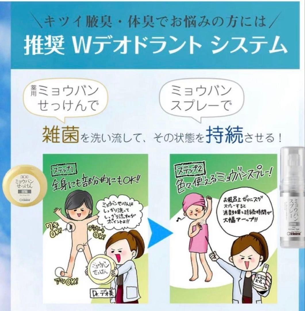ドクターデオドラント ミョウバンスプレー EX （30ml）３本セット ㊱