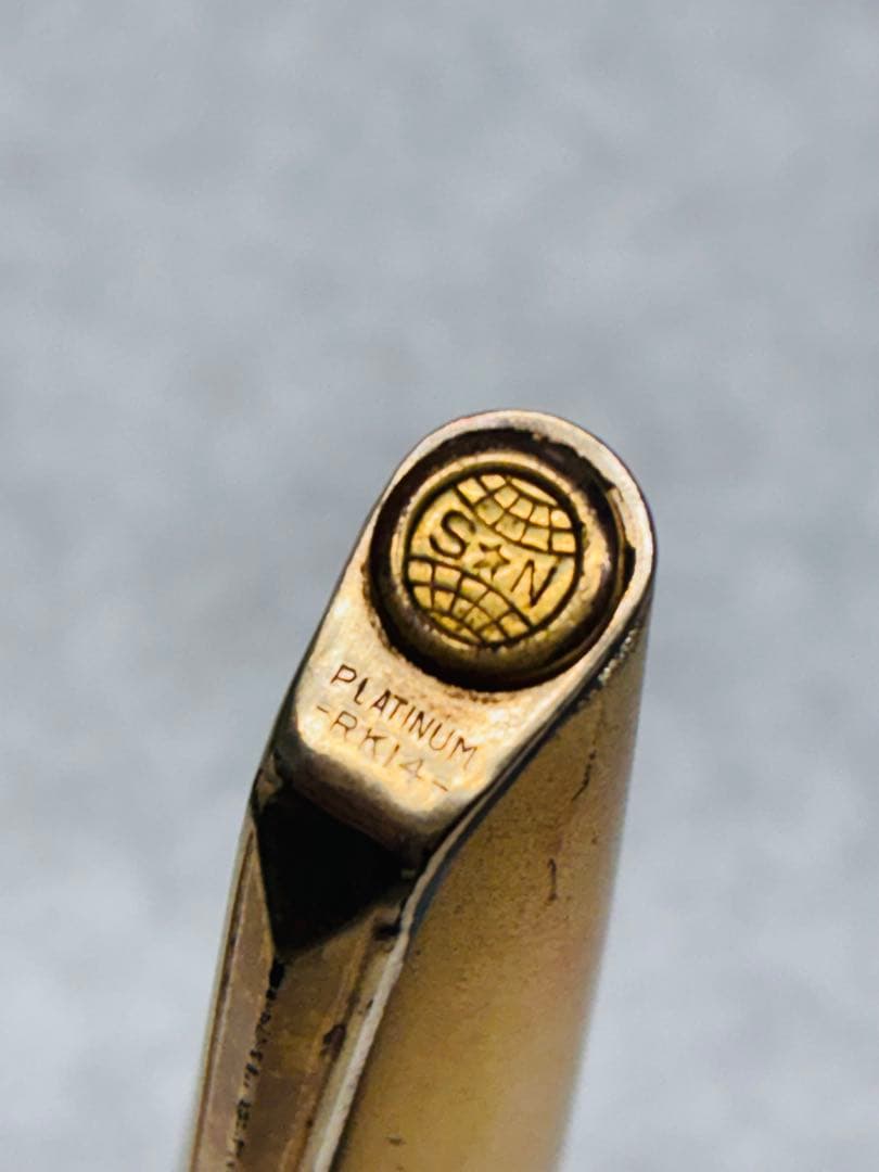 廃番 ヴィンテージ レトロ 14K 14金 PLATINUM R14K 万年筆