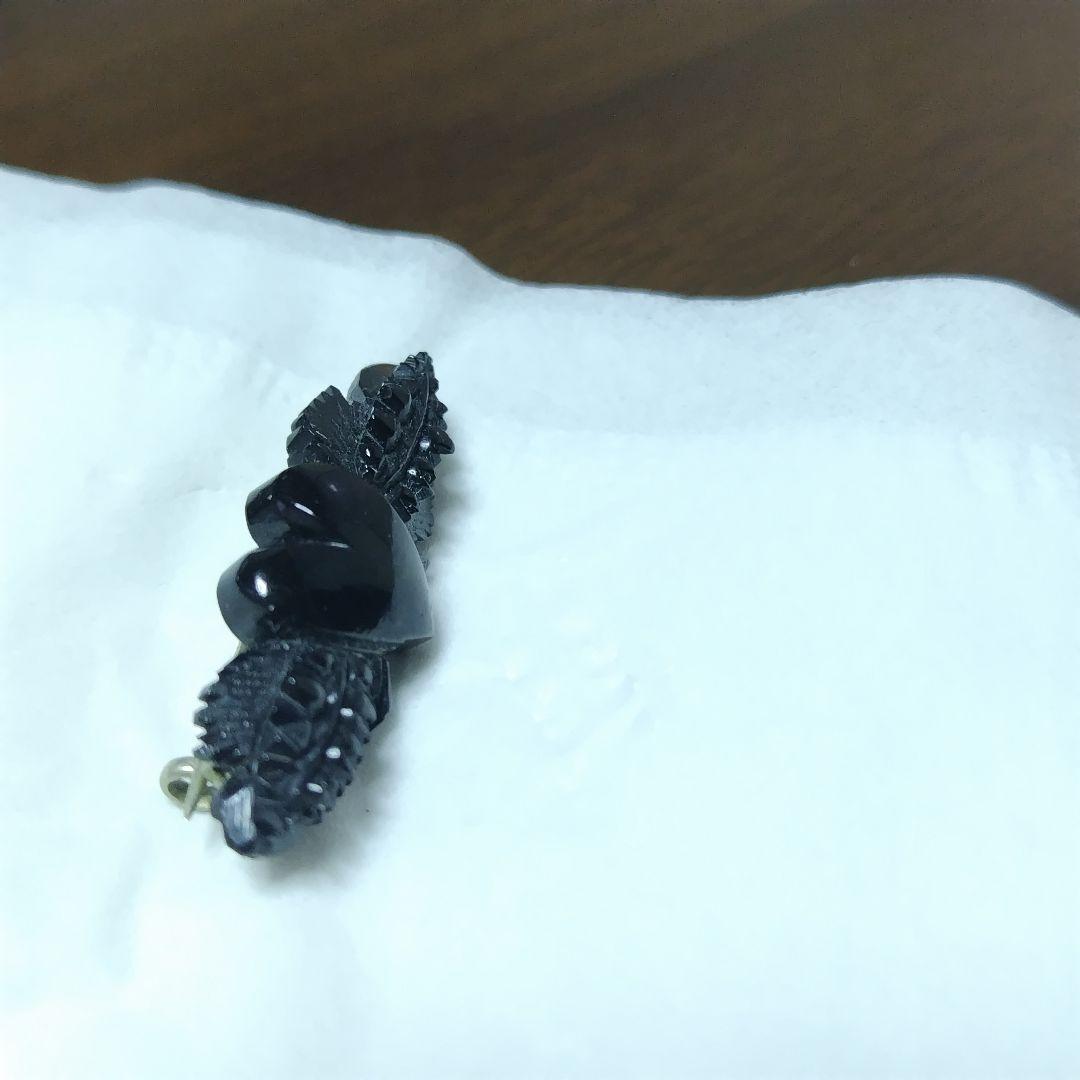 専用お値下　ジェット　アンティークブローチ　antique jet　黒玉