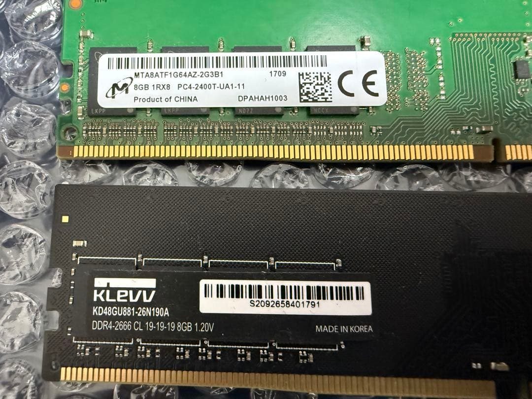 DDR4 8GB×2枚(16GB) デスクトップ用