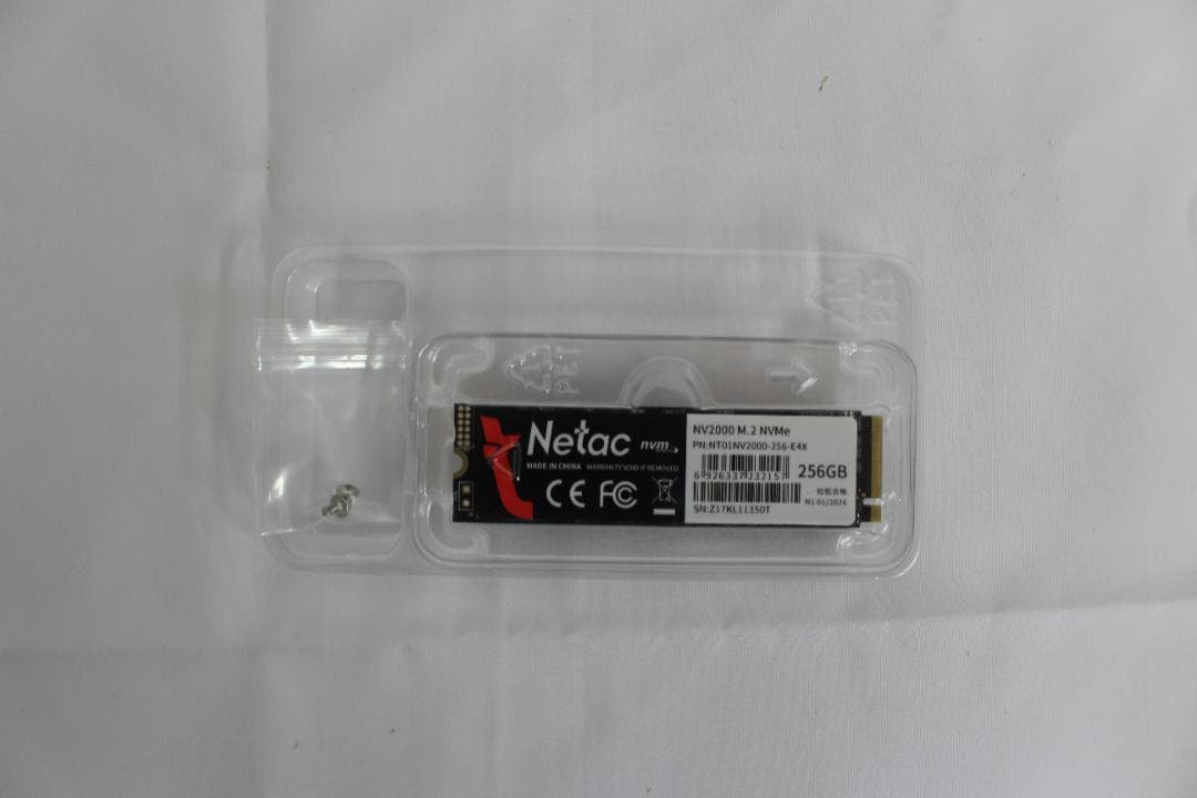 【新品】Netac NVMe M.2 SSD 256GB 2280 ②
