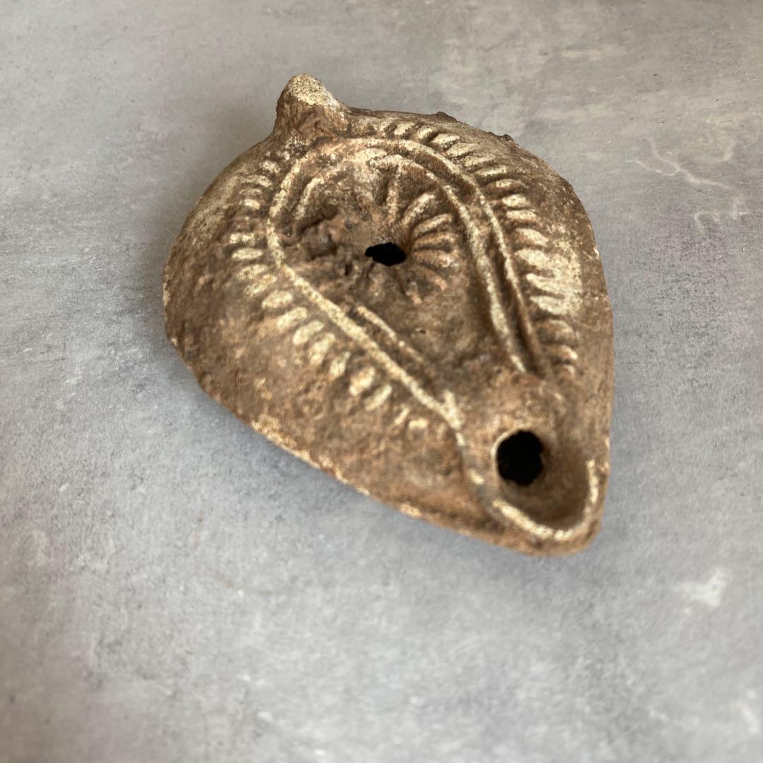 古代ローマ　アンティークオイルランプ　テコラッタ　9cm 41g