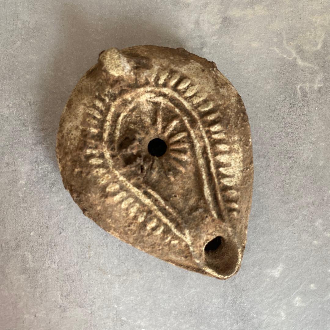 古代ローマ　アンティークオイルランプ　テコラッタ　9cm 41g