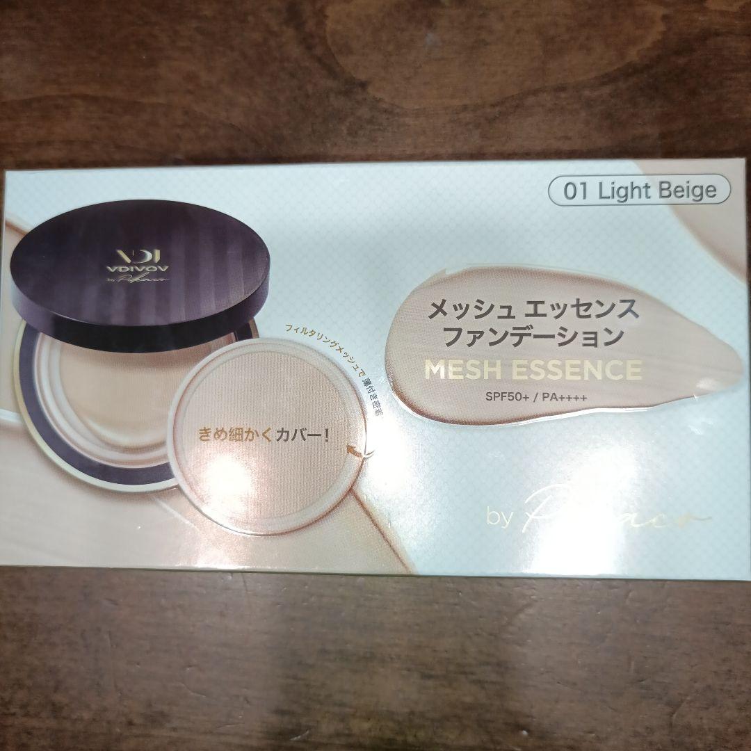 ビディボブメッシュエッセンスファンデ01ライトベージュ本品＋レフィル２個＋パフ付