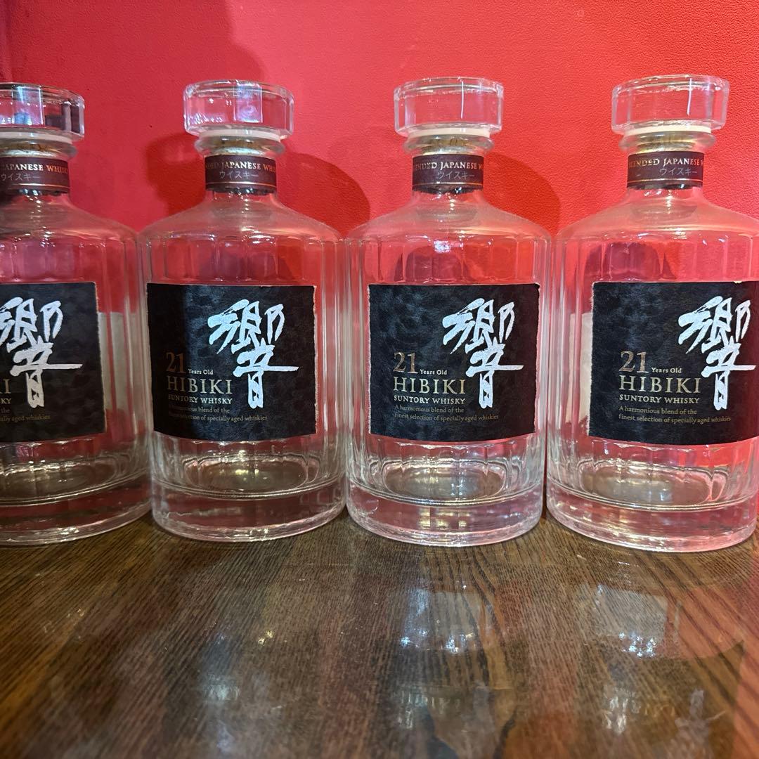 Hibiki 21年 ウイスキー　空瓶　未洗浄　4本セット　箱無し　交渉可！
