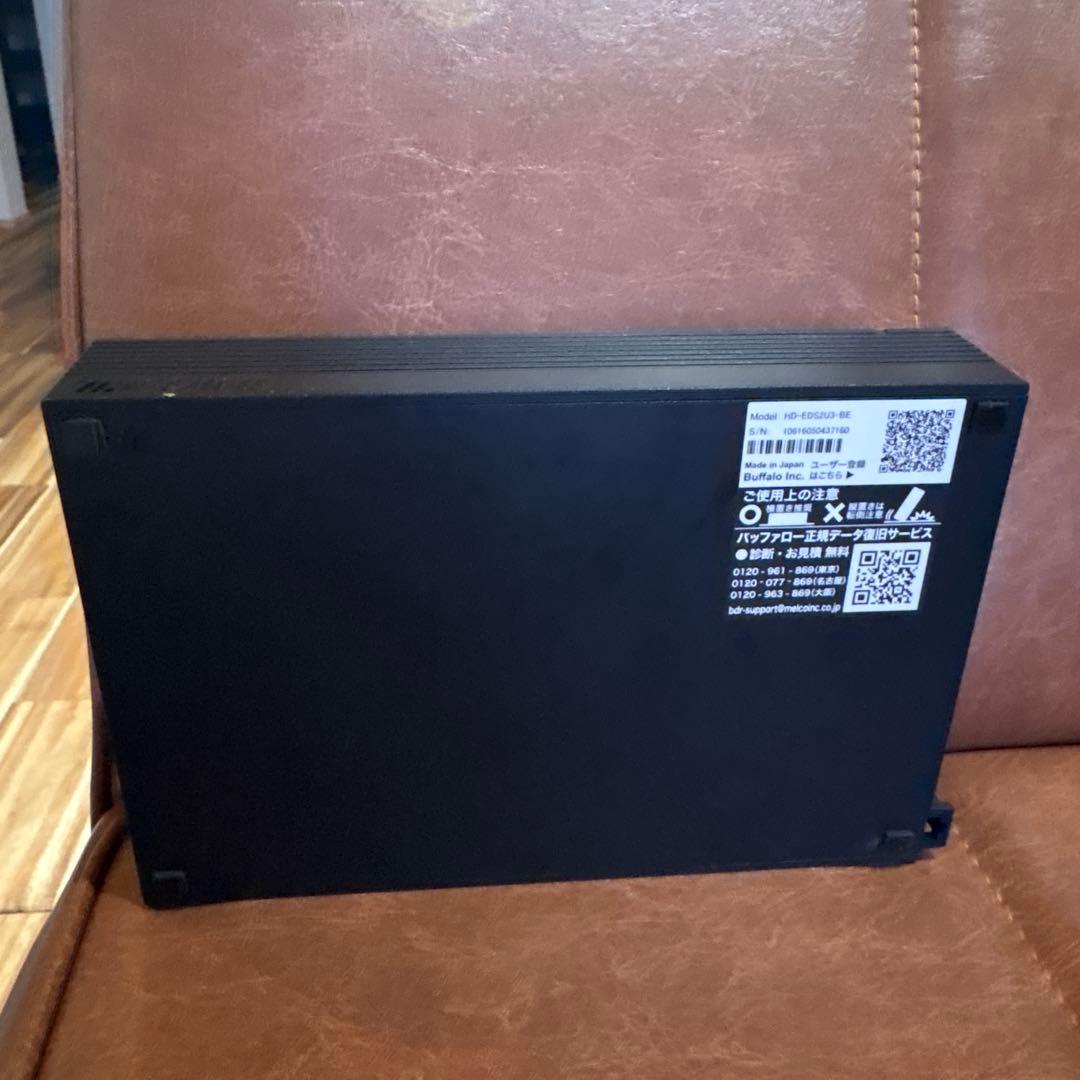ラウル BUFFALO HD-EDS2.0U3-B 2TB 外付けHDD