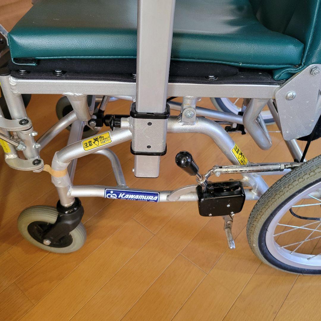 カワムラ　介助用車椅子 グリーン