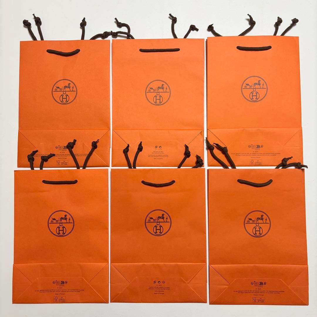 HERMES　ショップ袋　紙袋　ショッパー　30枚　中サイズ　大量　まとめ売り
