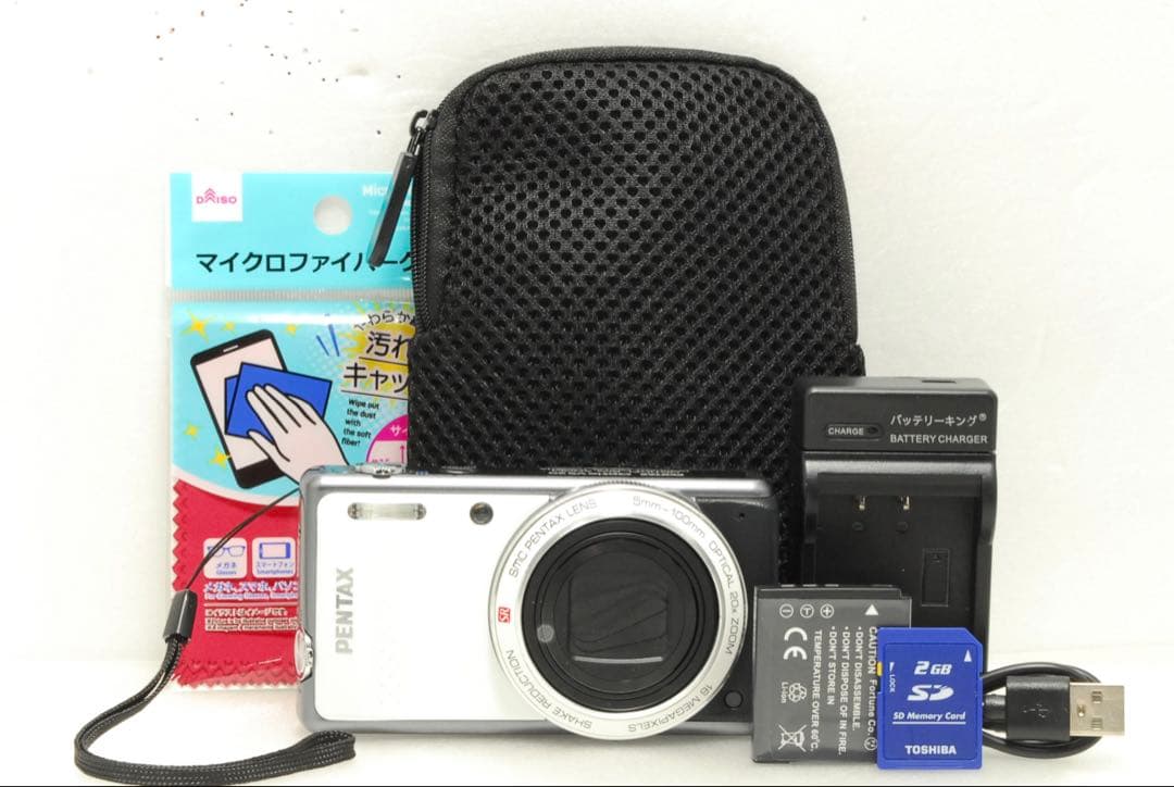PENTAX Optio VS20 ❤️スマホ転送 ホワイト コンデジ カメラ