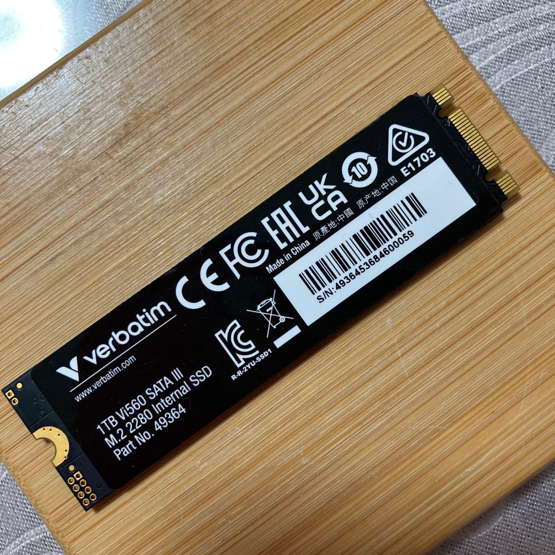 内蔵型SSD Verbatim SATA 1TB SSD M.2 2280