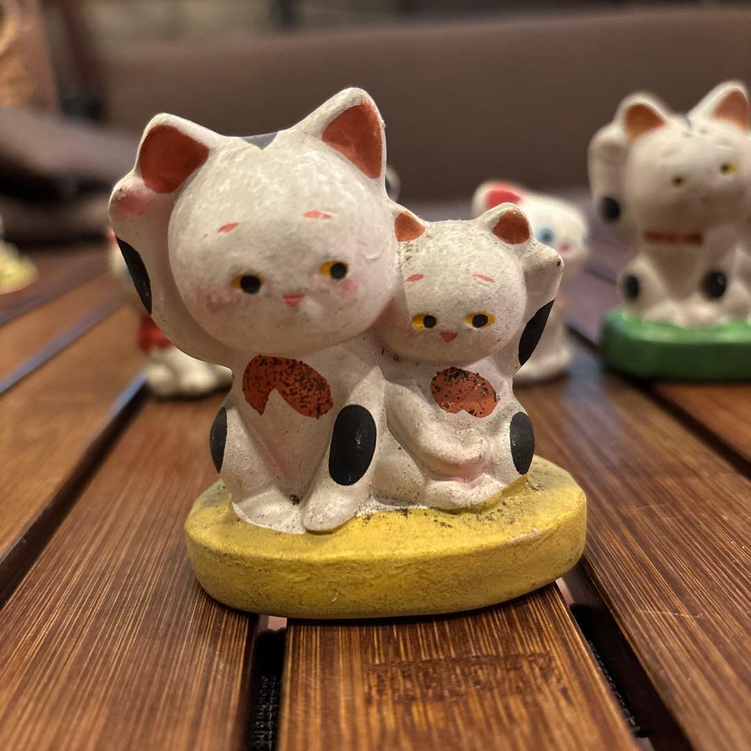 射的人形 レトロ 招き猫 パンダ