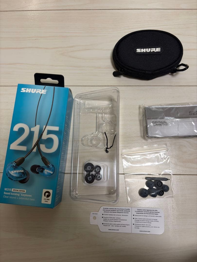 SHURE SE215 SPE-A イヤホン 純正延長ケーブル付