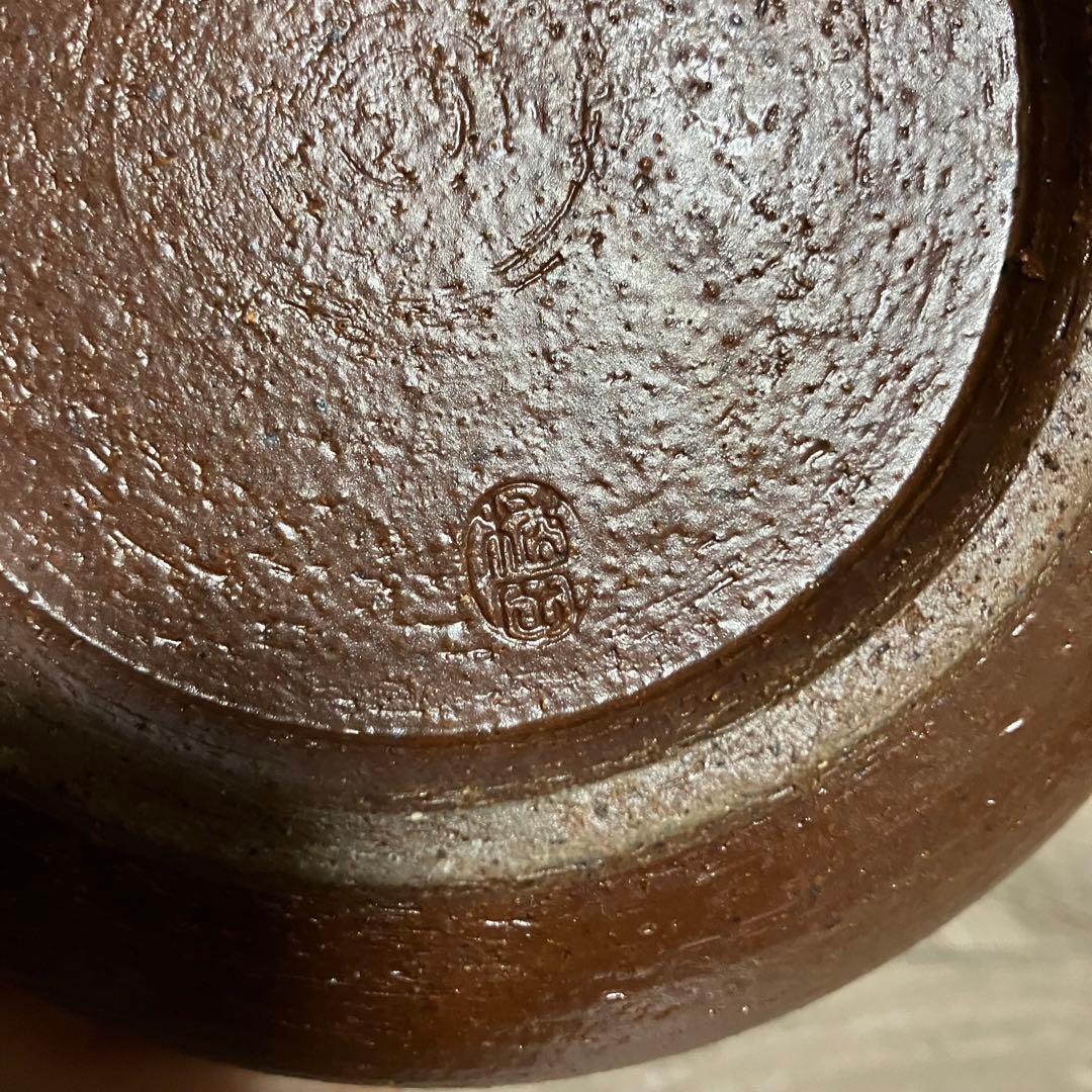 D-4 【趣のある一品】和食器 蓋付き 菓子器 菓子鉢 釉薬 瑠璃色/茶 陶器