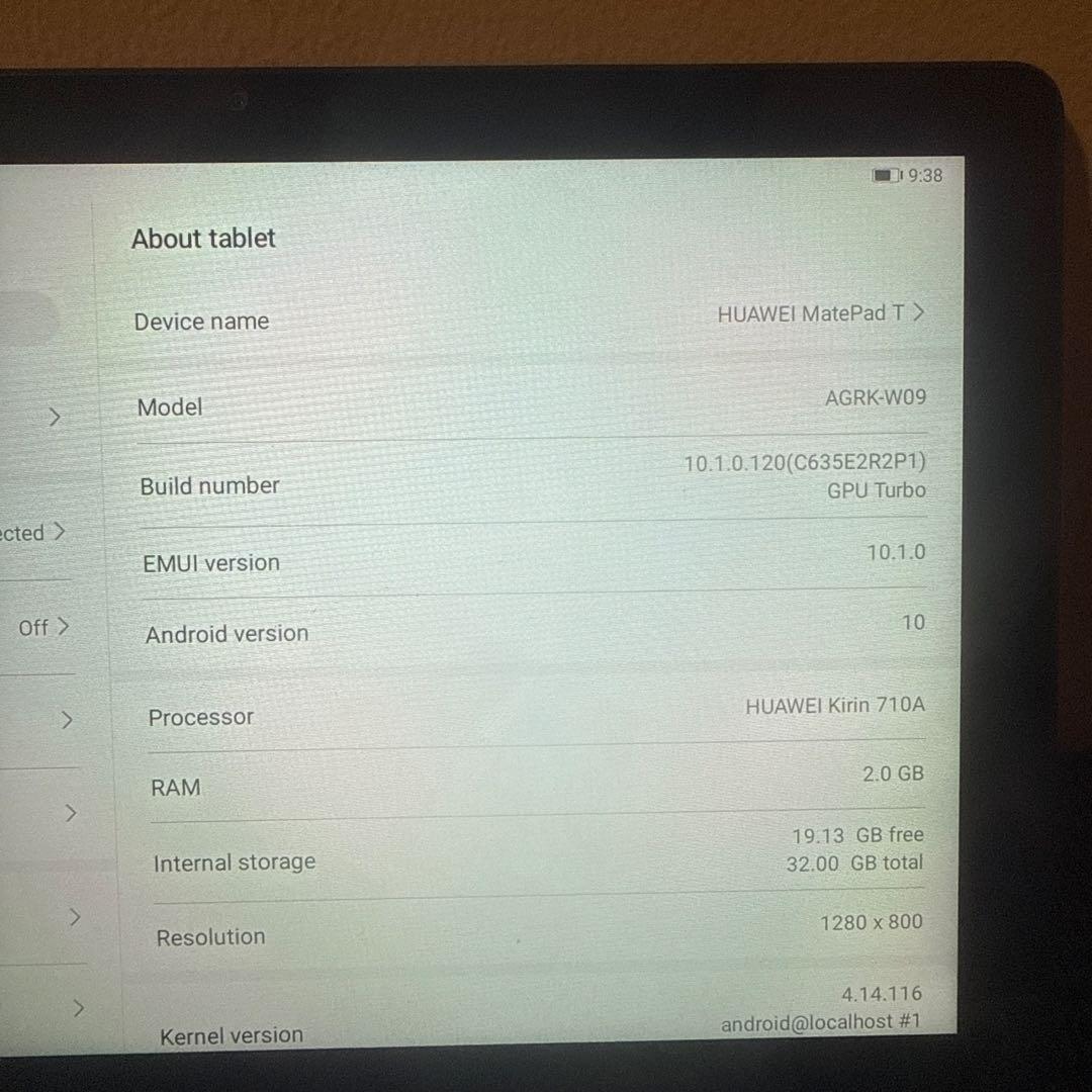 J24 HUAWEI MatePad T (AGRK-W09) 本体10インチ