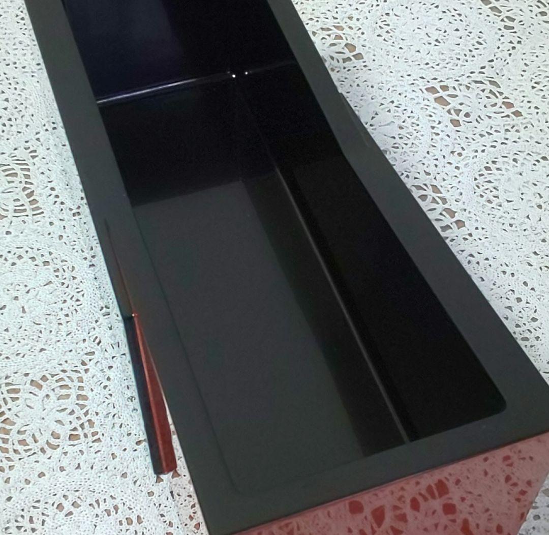 【未使用】輪島塗 花器 花生 黒朱 オブジェ