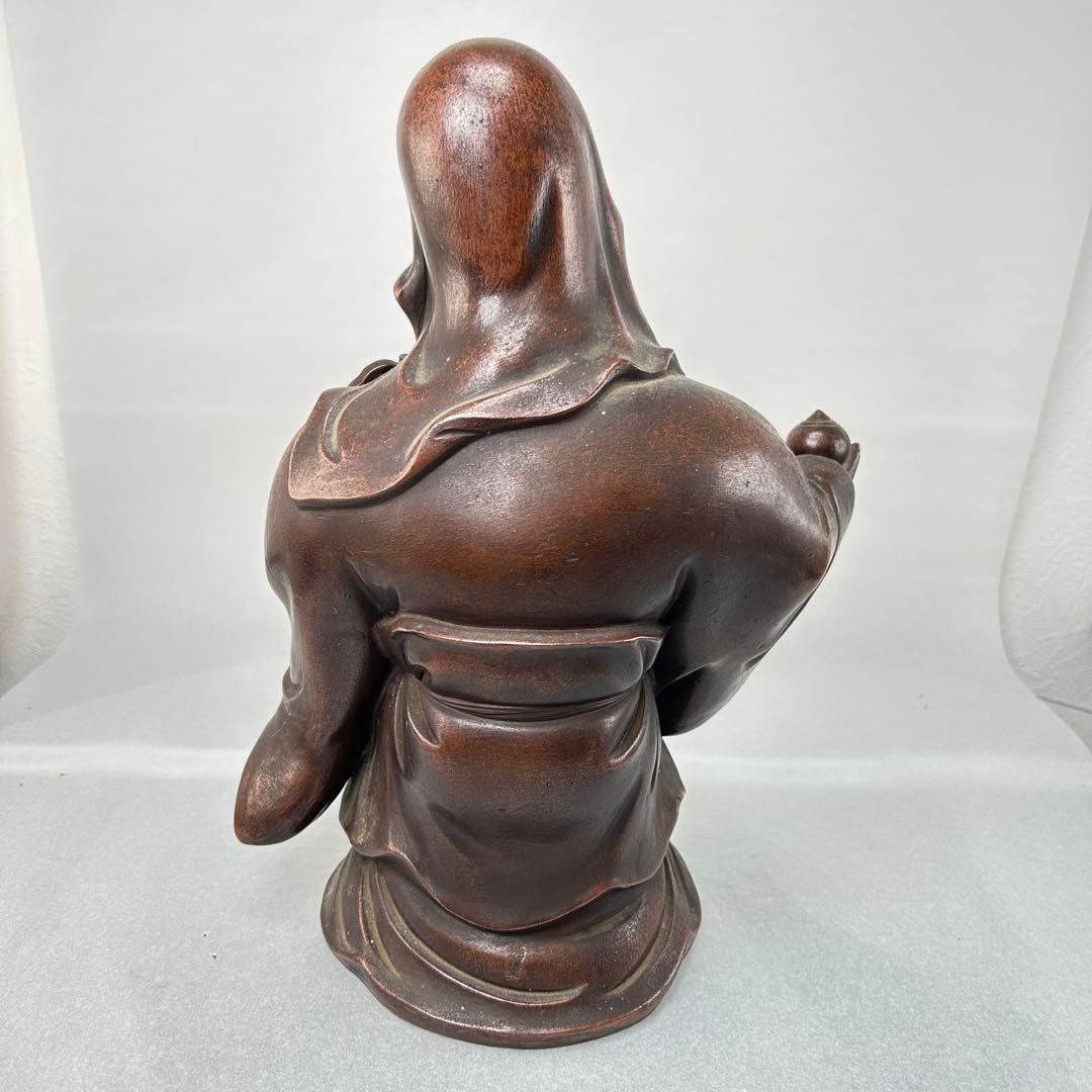 桃蹊堂造 福禄寿 約18cm 七福神 縁起物 伝統工芸品 置物