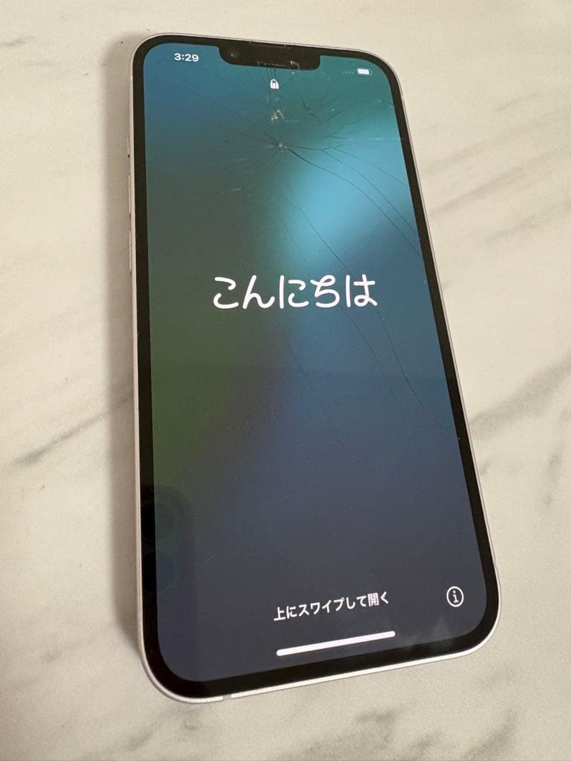 Apple iPhone 14 パープル 画面ひび割れジャンク品