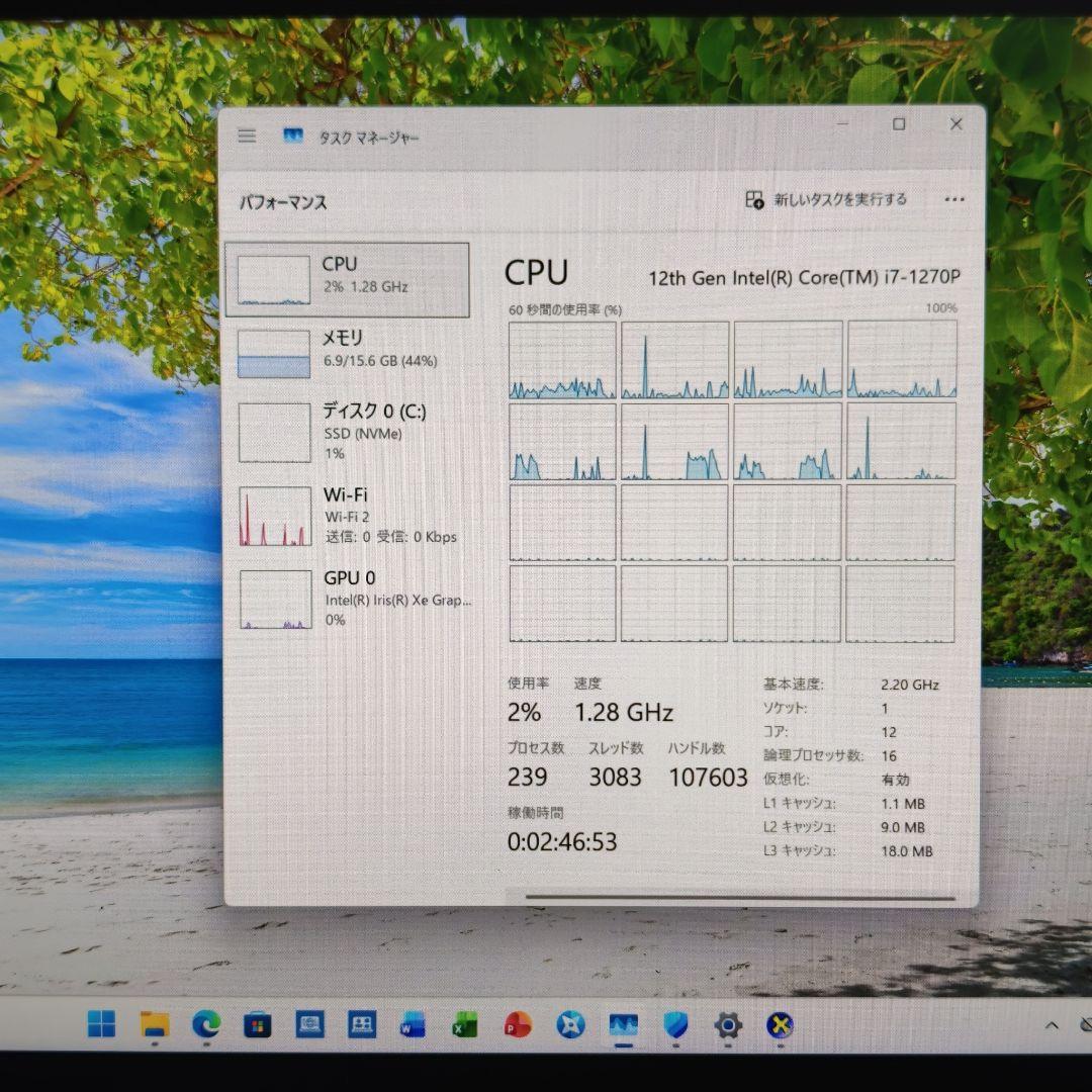 Windowsノート本体 Dynabook V83/KV i7-1270P 16GB 512GB
