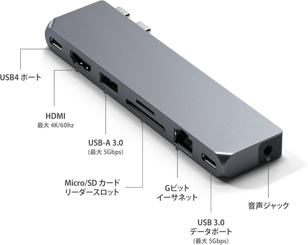 SATECHI USB-CハブProMax 8-in-1 マルチポートアダプター
