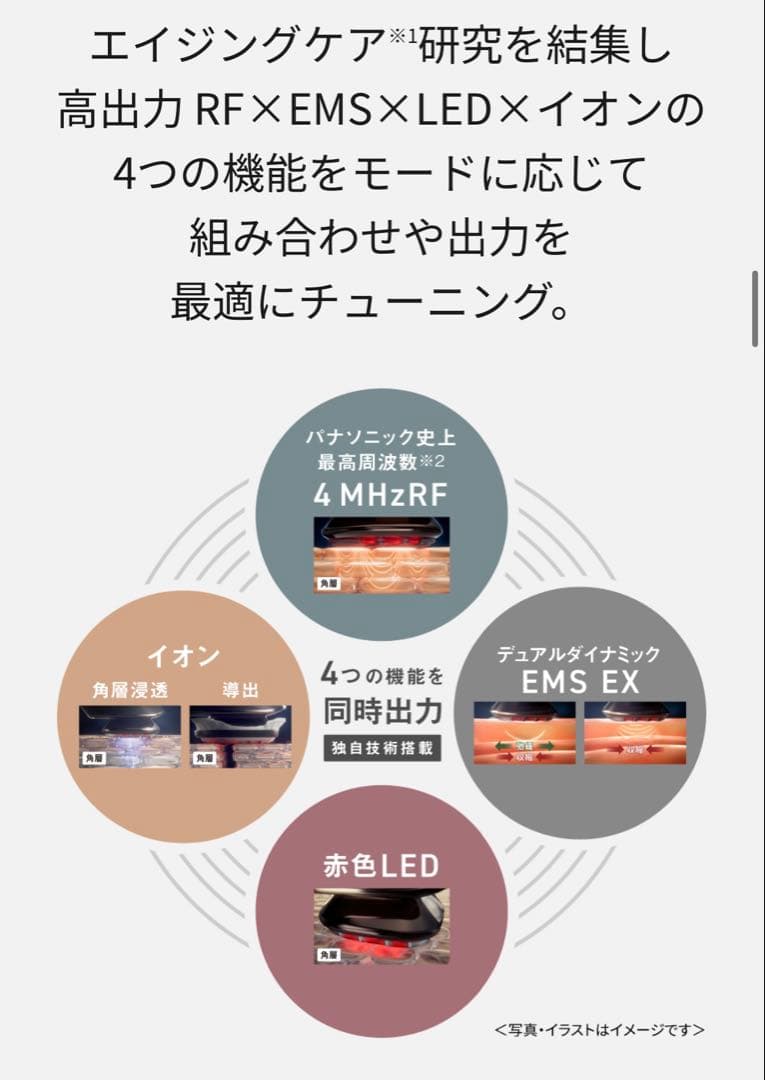 【美品/未使用】Panasonic バイタリフト RF EX【保証期限有効】