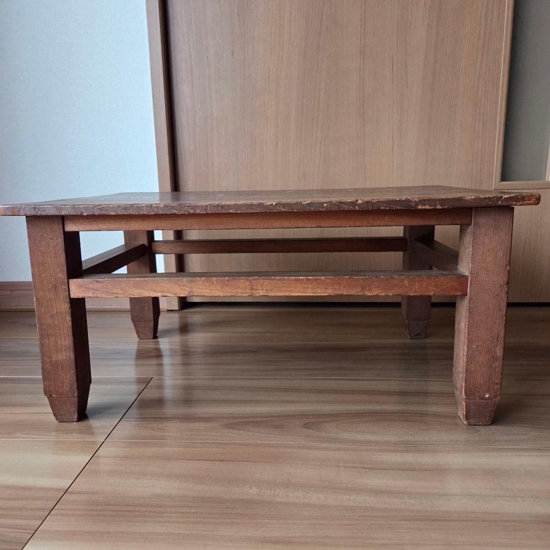 木製 無垢 小さなちゃぶ台 レトロ 古家具 古道具 可愛い飾り棚 アンティーク