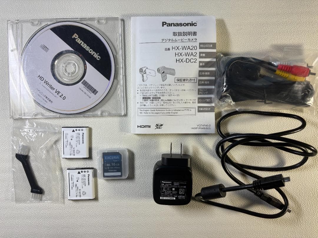 【美品】Panasonic HX-WA20 防水仕様 16GBメモリ＆ケース付