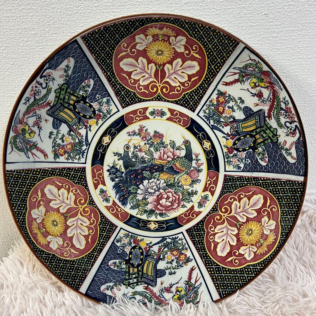 【まとめ買い可能】丸善窯 色絵 飾り大皿２枚