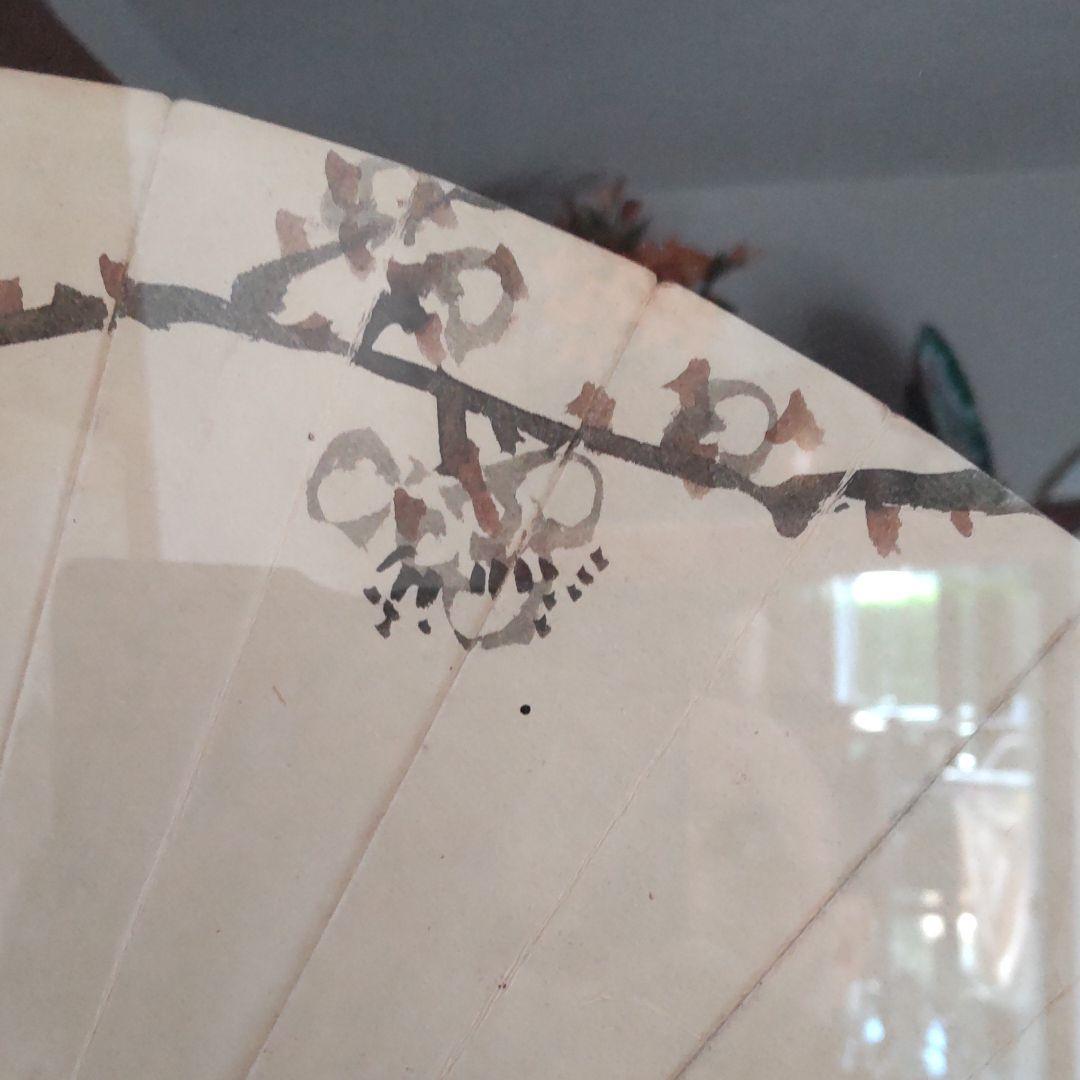 松林桂月筆-梅花扇面画 扁額