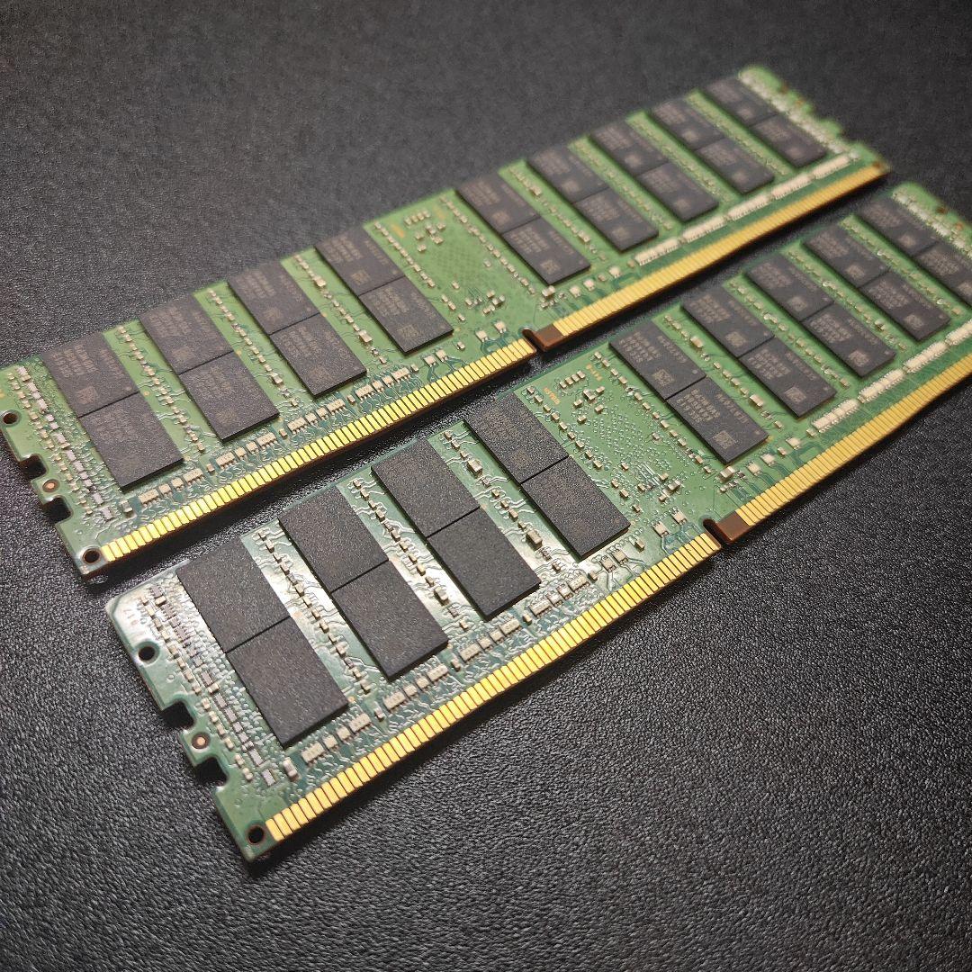 128GBセット Samsung DDR4 64GB LRDIMMメモリー ②
