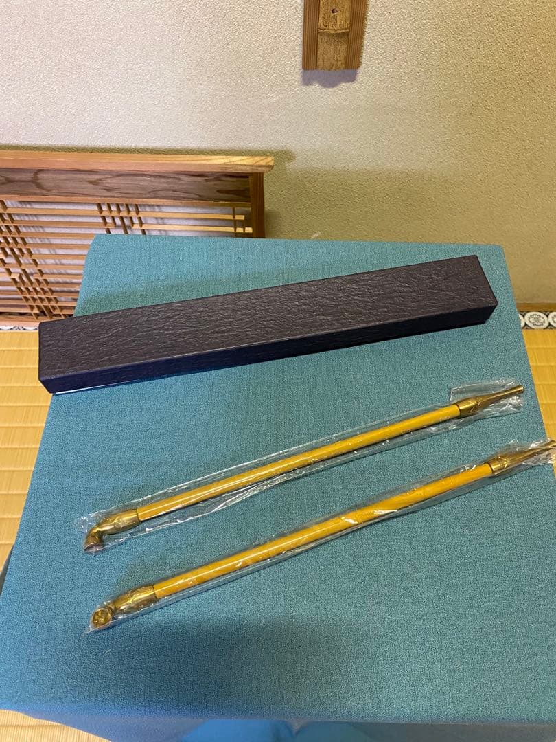 茶道具/莨盆 銀杏透 手付煙草盆 山本貞斎 造 鵬雲斎好 煙菅2本付