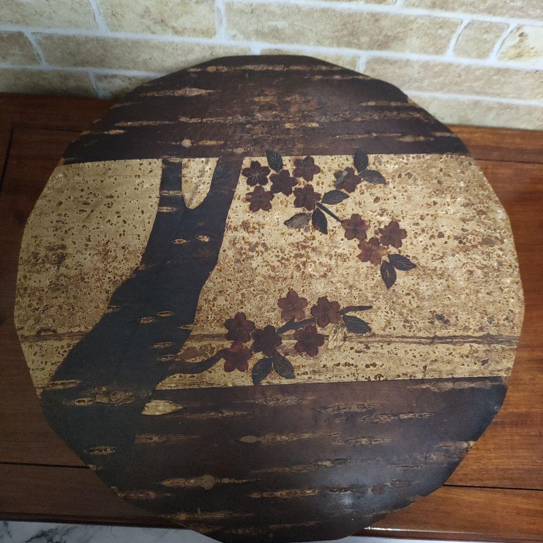 秋田角館 伝統工芸 桜皮細工 樺細工 16角茶道具入れ 茶櫃