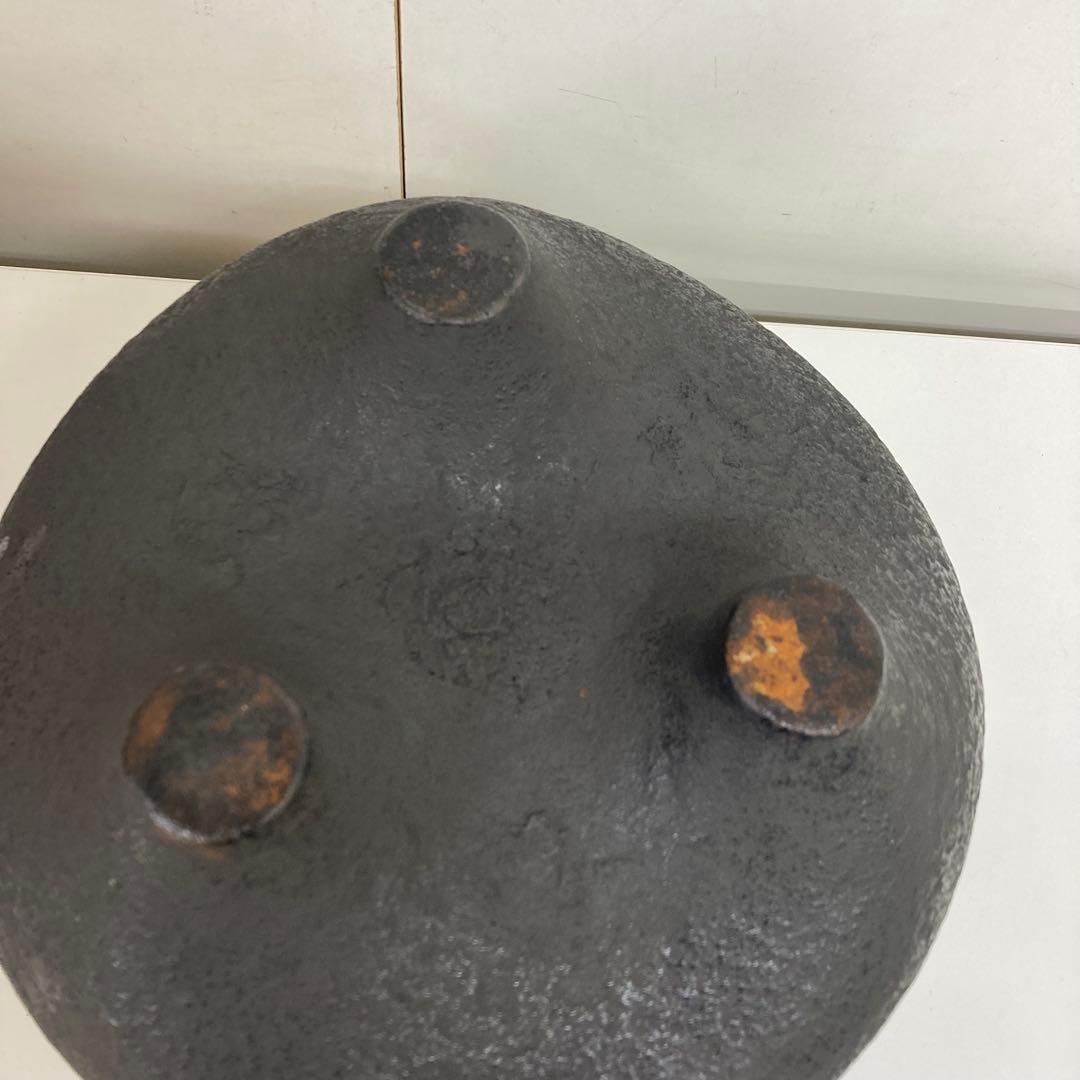 B577-34 鬼面風炉　野々田式電熱器付　風炉釜　茶道