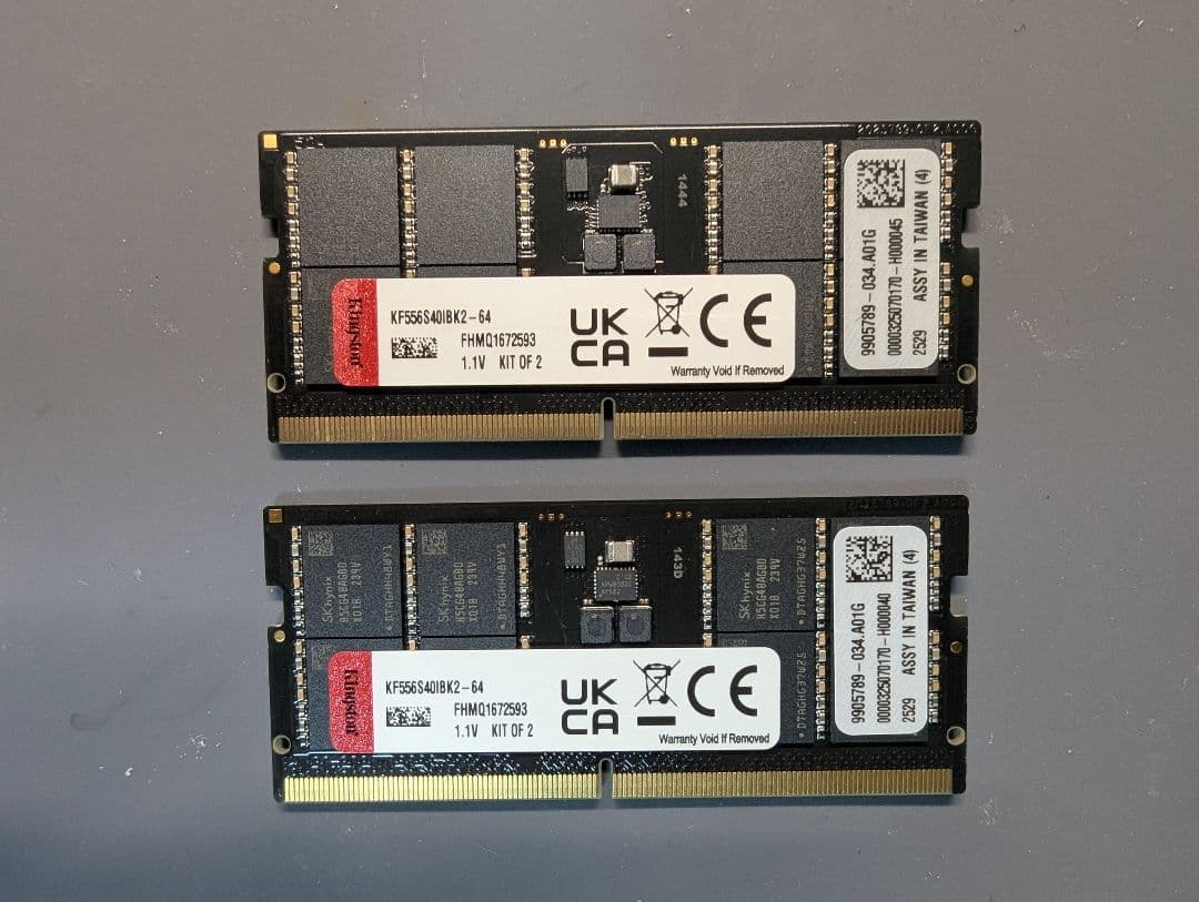 Kingston FURY Impact DDR5 32GB×2枚 SODIMM