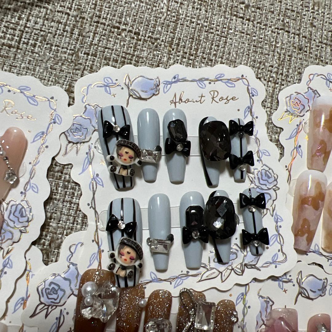 ネイルチップセット 可愛い　ウェアラブルネイル 豊富なデザイン✨xs-sサイズ