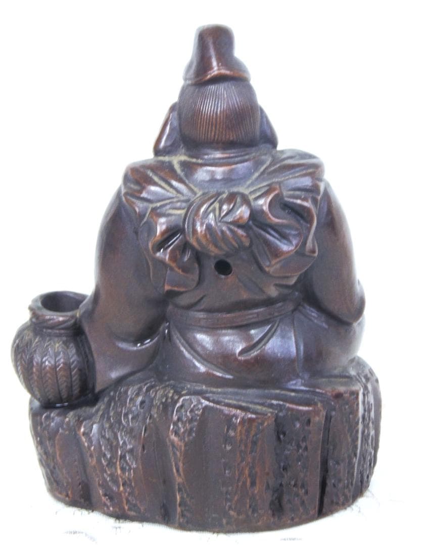 高さ208mm 古備前 置物 七福神 恵比寿 備前焼 蛭子 戎 胡 夷 縁起物