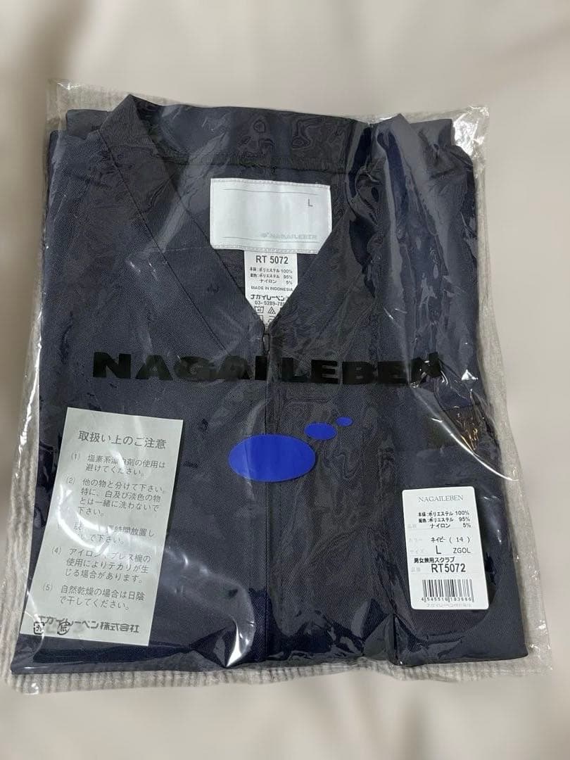【】NAGAILEBEN スクラブ　RT5072 ネイビー　Lサイズ