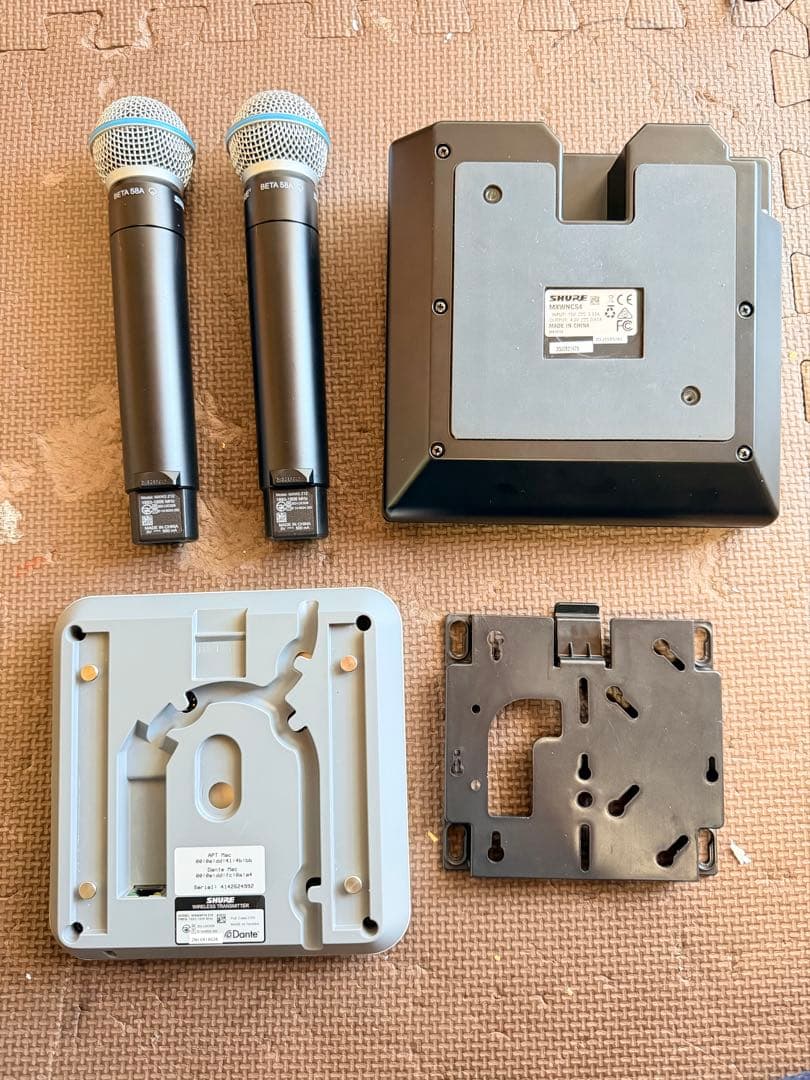 SHURE MXWANI4/MXW2 Z12-BETA58A マイク、動作確認済