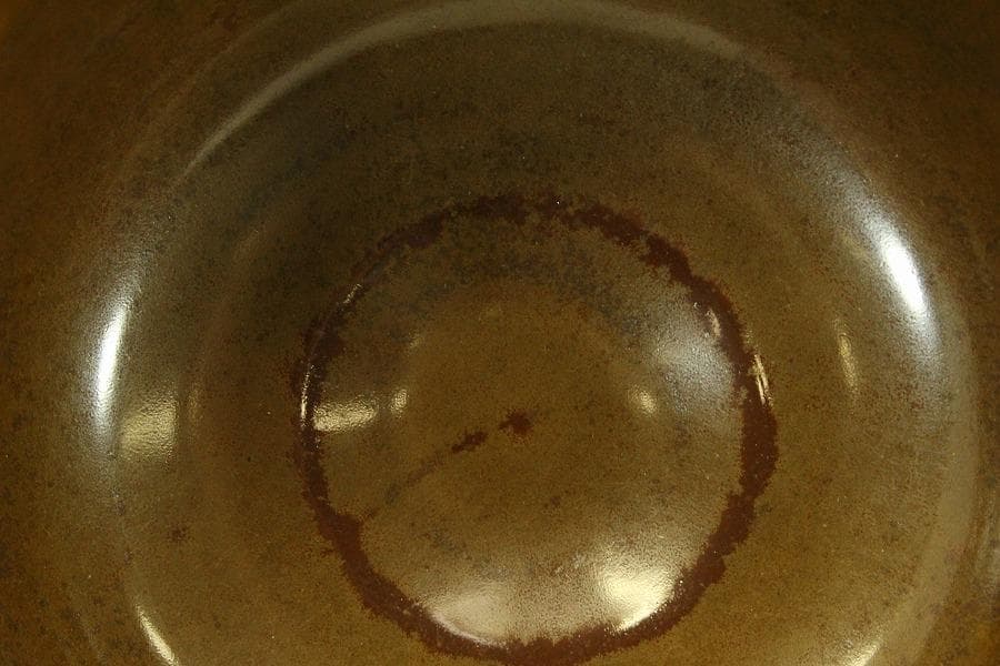 茶道具 金結晶 茶碗 泉窯 加藤有比古(藤山)作 共箱 共布未使用(メ1766)