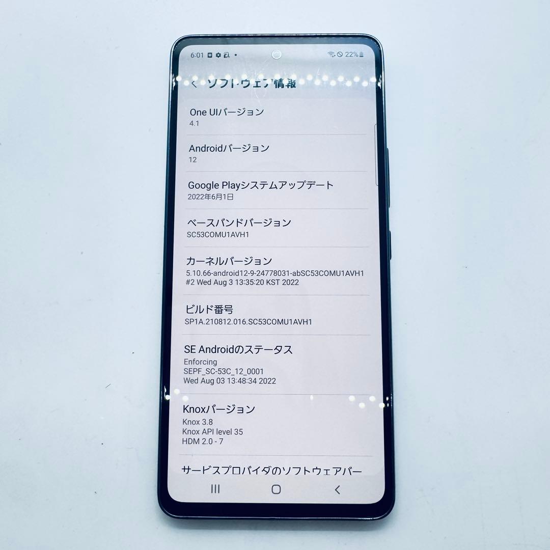 【SIMフリー】 Galaxy A53 5G SC-53C 本体 動作確認済み